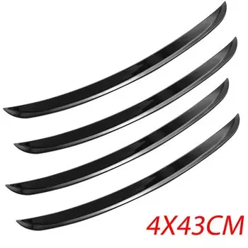 4 шт., черный универсальный комплект кузова для автомобиля, грузовика, молдинг, накладка на крыло, резиновое колесо, полоска для бровей, против царапин, наклейки для губ, брызговик