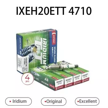 4 шт. DENSO Иридиевая свеча зажигания с двойной иглой IXEH20ETT 4710 Адаптируется на некоторые модели Sylphy Tiida Altima Almera CT Juke и т. д.