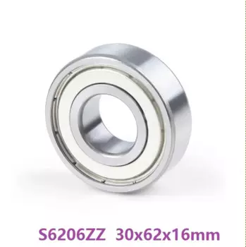 4 шт., детали, S6206ZZ S6206 ZZ 30*62*16 мм, шарикоподшипник из нержавеющей стали, шарикоподшипники с глубоким желобом 30x62x16 мм 6206