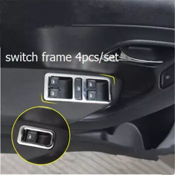 4 шт. DIY новый автомобильный Стайлинг из нержавеющей стали внутри дверных подлокотников крышка светового короба для Volkswagen vw POLO запчасти аксессуары