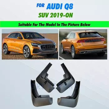 4 шт. для Audi Q8 2019 2020 2021 новые брызговики, брызговики, брызговики, защита от брызг, автомобильные аксессуары из полипропилена