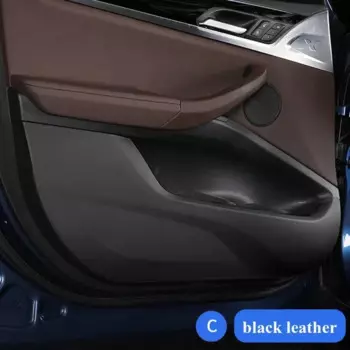 4 шт. для BMW X1 X3 X5 X6 X7 F48 F39 G01 G02 G05 F16 кожаная наклейка из углеродного волокна, защитный коврик для двери