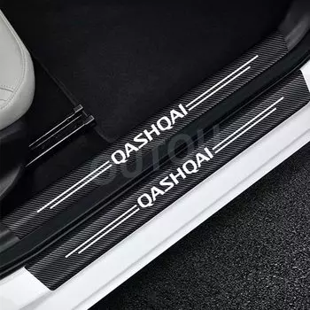 4 шт. для Nissan Qashqai J10 J11 J12 2007 - 2022 Nismo Накладка на порог автомобиля наклейки из углеродного волокна наклейка Аксессуары для тюнинга