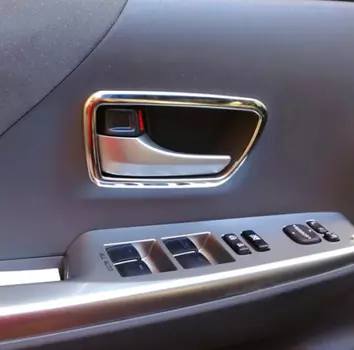 4 шт., дверная ручка, гарнир для Prius 40, внутренняя дверная ручка, накладка, аксессуары для стайлинга автомобилей для Toyota Prius Alpha V ZVW40