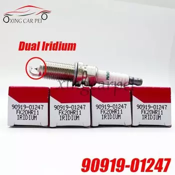 4 шт. FK20HR11 90919-01247 двойная иридиевая Свеча зажигания для HONDA JAZZ III для HYUNDAI GENESIS SUBARU IMPREZA LOTUS EVORA