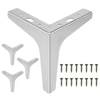 4 шт., хромированные ножки для мебели, 15 см