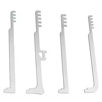 4 шт., инструменты для расчесок, инструменты для расчесок из нержавеющей стали, портативный замок для расчески, инструменты для металлических зубов, слесарные инструменты для ремонта пожарных