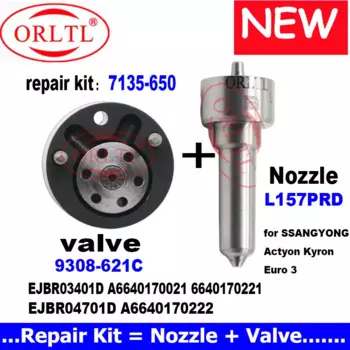 4 шт. клапан 9308-621C насадка L157PRD РЕМОНТНЫЕ КОМПЛЕКТЫ 7135-650 для Delphi EJBR04701D EJBR03401D A 6640170 A 6640170222 ССАНГИОН