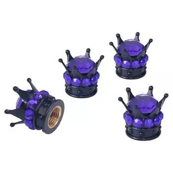 4 шт., колпачки для клапанов колес, крышка в форме короны, блестящие алмазные колпачки для пылевых клапанов для шин, грузовик, автомобиль, мотоцикл, велосипед, воздушная крышка