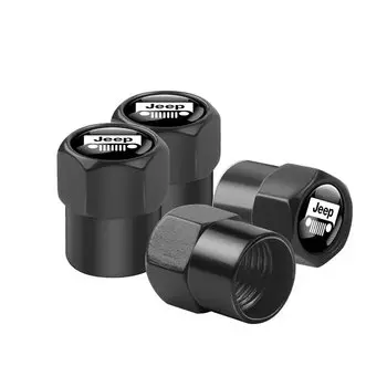 4 шт., колпачки для клапанов шин автомобиля, чехол с логотипом, автостайлинг для Jeep Renegade Wrangler jk Compass Grand Cherokee Gladiator