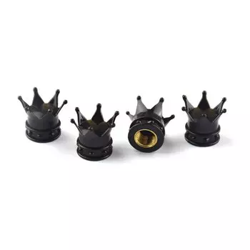 4- шт. колпачок клапана для шин с короной, воздушный клапан для колес автомобиля, пылезащитные колпачки для клапанов для шин мотоцикла, пылезащитные чехлы, декор для короны, автоаксессуары