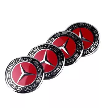 4 шт., колпаки центра колес автомобиля, значок наклейки на ступицу шин для Mercedes Benz AMG A B C E M R G S Class, эксклюзивные AMG W108 W124 W126 W140