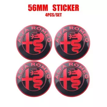 4 шт., колпаки для центральной ступицы колес автомобиля, наклейки с эмблемой, водонепроницаемая наклейка для Alfa Romeo Giulia Stelvio MiTo Giulietta Tonale ALFA 4C