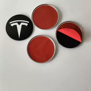 4 шт./компл., 56 мм/57 мм, колпаки для ступиц колес, центральная крышка, эмблемы, наклейка, колпачок для Tesla Model 3 Y S X, несколько цветов