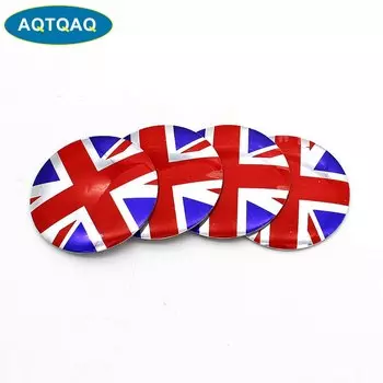 4 шт./компл. Автомобильная эмблема значок-наклейка колпачки для ступицы колеса Крышка для центра наклейка на автомобиль с флагом Англии Великобритании