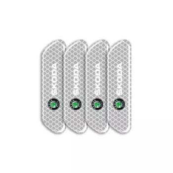 4 шт./компл. автомобильные светоотражающие наклейки на защитные полосы для Skoda Octavia MK2 MK1 2 3 A5 A7 A8 Fabia Karoq Superb Rapid Kamiq Scala