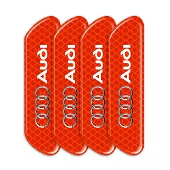 4 шт./компл. автомобильные светоотражающие полосы, предупреждающие наклейки для Audi A4 A6 A7 RS A5 Q3 Q5 Q7 A8 A3 TT Sline S3 S4 S5 S6 S7 S8 аксессуары