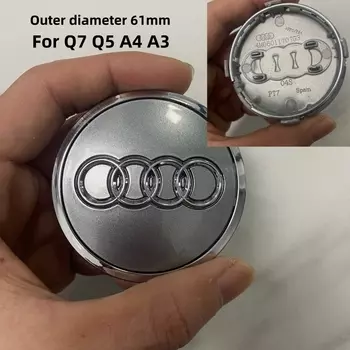 4 шт./компл. крышки ступицы колеса AUDI 60 мм 61 мм 68 мм 69 мм 77 мм значок для стайлинга автомобилей для A1 A3 A4 A6 C5 Q7 Q5 автоаксессуары