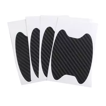 4 шт./компл., наклейка на дверь автомобиля, углеродное волокно, устойчивая к царапинам крышка, защитная пленка для автоматической ручки, аксессуары для внешнего стайлинга автомобиля