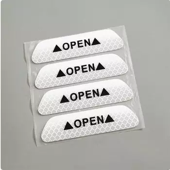 4 шт./компл. наклейки на дверь автомобиля, универсальный предупреждающий знак безопасности, открытая светоотражающая лента для автоаксессуаров, внешний велосипедный шлем