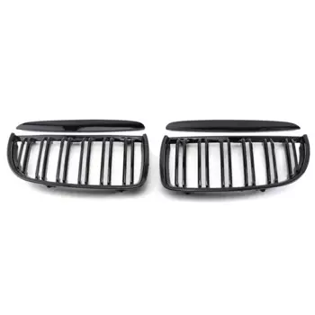 4 шт./компл. пара автомобильных передних решеток с двойной планкой в стиле почек для BMW E90 E91 2005-2008