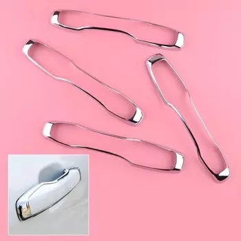 4 шт./компл., ручка передней и задней двери, полая крышка, накладка, рамка автомобиля, серебристый ABS, подходит для Volvo S90 V90 XC60 2017 2018 2019