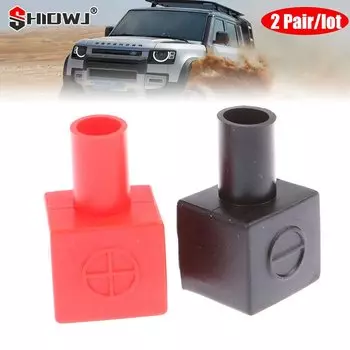 4 шт./компл., универсальный квадратный мотоциклетный автомобильный аккумулятор, отрицательные положительные клеммы, резиновая крышка, изолирующие защитные чехлы для лодок