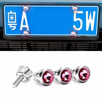4 шт./компл. винты-болты для рамки номерного знака, металлическая крышка с защитой от кражи, универсальные аксессуары для автомобиля