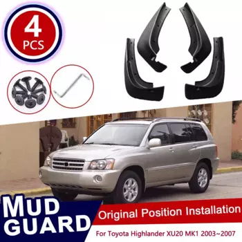 4 шт./комплект, передние и задние брызговики для Toyota Highlander Kluger XU20 MK1 2003 ~ 2007