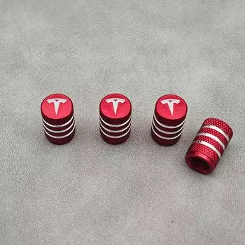 4 шт., крышка клапана для автомобильных шин, крышка стержня пылевого клапана для Tesla Model 3 Model X Model Y Model S, автомобильные сменные аксессуары
