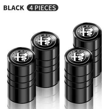 4 шт., крышка клапана для автомобильных шин из алюминиевого сплава, аксессуары для автомобильных колес для Alfa Romeo Giulietta Mito 159 Giulia Stelvio 156 147 Tonale