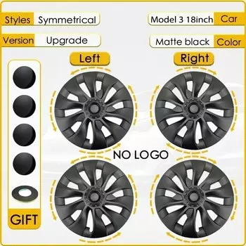 4 шт. крышка ступицы автомобиля для Tesla Model 3 18-дюймовая сменная крышка колеса автомобильного колеса полная крышка обода аксессуары 2018-2023