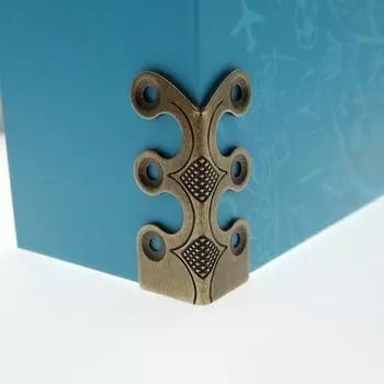 4 шт. Твердые Латунные протекторы для углов коробки, деревянные Чехлы для ювелирных изделий, декоративный металлический угловой кронштейн