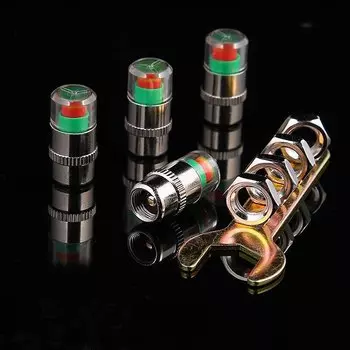 4 шт./лот 2,4 Бар автомобильная система мониторинга давления в шинах датчик Крышка индикатор датчика защита от кражи 3 цвета оповещение о глазах датчик давления воздуха