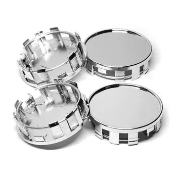 4 шт./лот, 54 мм, крышка ступицы обода колеса автомобиля, пылезащитный чехол, центральная крышка колеса автомобиля, декоративная крышка ступицы, черный, хром, серебристый пластик