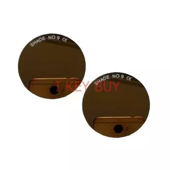 4 шт./лот DIN9 /10/11/12/13 круглые 50 мм стеклянные фильтры, сварочные очки, защитные очки для лица с золотым/черным покрытием