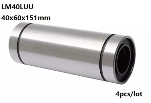 4 шт./лот LM40LUU 40x60x151 мм Длинный линейный шариковый Подшипник Втулка для 3D принтера CNC маршрутизатор части 40*60*151 мм