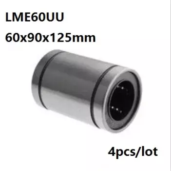 4 шт./лот LME60UU LME60 60x90x125 мм линейные подшипники движения втулки для фрезерных станков с ЧПУ 60*90*125 мм