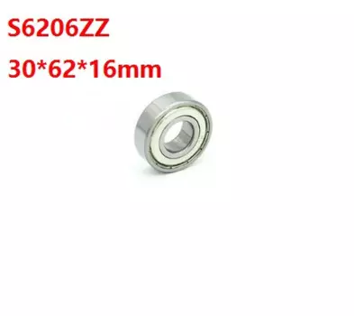 4 шт./лот S6206ZZ S6206 ZZ 30x62x16 мм подшипники из нержавеющей стали, радиальный шарикоподшипник 30*62*16 мм 6206 6206ZZ