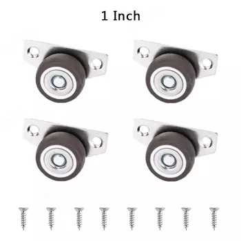 4 шт./лот TPR резиновые ролики с боковым креплением, колеса для ящиков, для мебели, ящики под кроватью, боковая установка, низкопрофильная замена