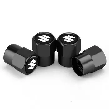 4 шт. металлическая эмблема, колпачки для клапанов шин автомобиля, крышки для штока воздуха для Suzuki Vitara Swift Kizashi SX4 Ignis Baleno Ertiga Ciaz S-cross