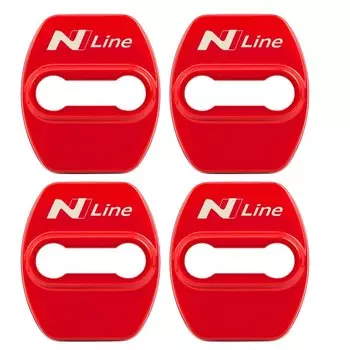 4 шт. металлическая крышка дверного замка, защитная пряжка, наклейки для Hyundai N LINE i30 i20 Sonata Accent Tucson Elantra Azera Auto