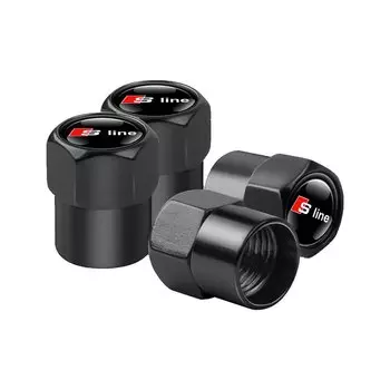 4 шт. металлические колпачки для штока клапана колес для Audi SLine A3 A4 A5 A6 A7 A8 Q2 Q3 Q5 Q7 Q8 S3 S4 S5 S6 S7 S8 RS3 RS4 RS5