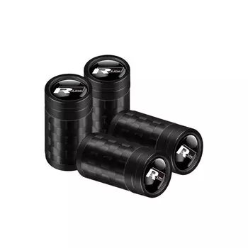 4 шт., металлические колпачки для стайлинга автомобилей из углеродного волокна, колпачки для штока клапана, аксессуары для авторемонта для Volkswagen Golf GTI R Line