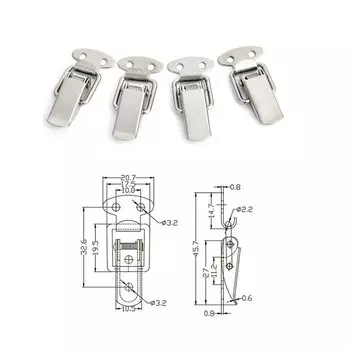4 шт. NAIERDI-J105 замки для шкафа, подпружиненная защелка, тумблер 27*63, железные защелки для раздвижных дверей, окон, мебельная фурнитура