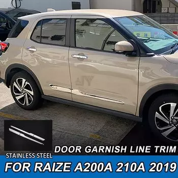 4-шт. накладка на дверь автомобиля Garinsh Line из нержавеющей стали, аксессуары для бокового молдинга автомобиля для Toyota Raize A200A/210A, комплект кузова