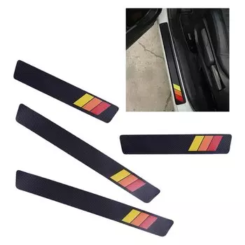 4 шт., накладка на порог автомобиля, защитная накладка, наклейка, подходит для Toyota Highlander 4Runner Camry Rav4 Sequoia Tacoma