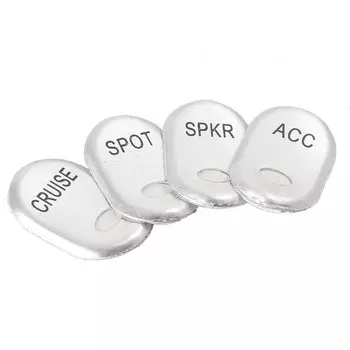 4 шт., накладки на кнопки переключателя мотоцикла из хромистой стали для Harley Davidson Touring Road Glide FLHT FLTR 1996-2013