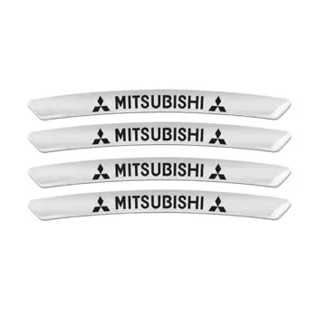 4 шт., наклейка на автомобильные шины, логотип автомобиля, декор для колес, бровей, наклейка для Mitsubishi Asx Outlander Xl 3 Lancer Pajero 4 L200 EVO