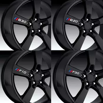 4 шт. наклейки на автомобильные колеса для BMW E30 E34 E36 E39 E46 E60 E70 E87 E90 F10 F20 F30 E84 F34 F01 F02 F31 F48 F87